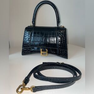 Balenciaga Hourglass Gold Hairdware Top Handle Purse